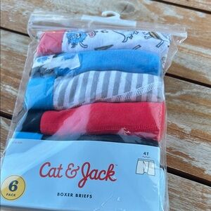 Cat & Jack Toddler Boy Boxer Briefs 6pack 4T NWT